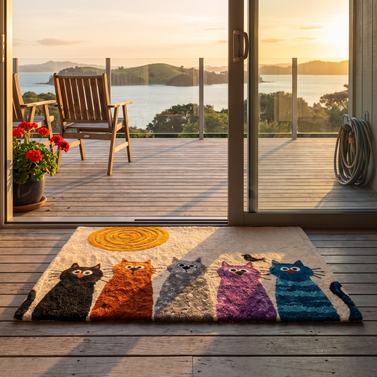 Sunset Cats rug