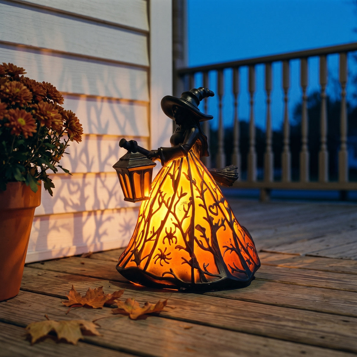 Margie's Handmade Witch Cat Lamp
