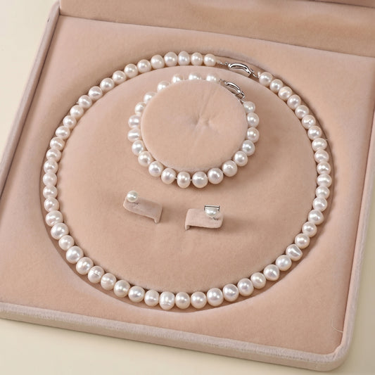 Eleanor's Handcrafted Heirloom Pearl Jewelry Set