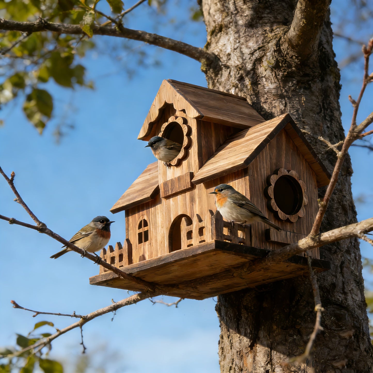 Charming Wooden Bird House