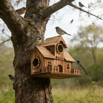 Charming Wooden Bird House