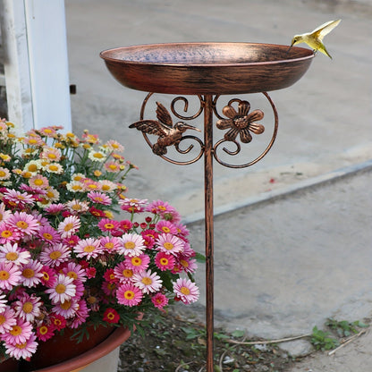 Handcrafted Copper Bird Bath