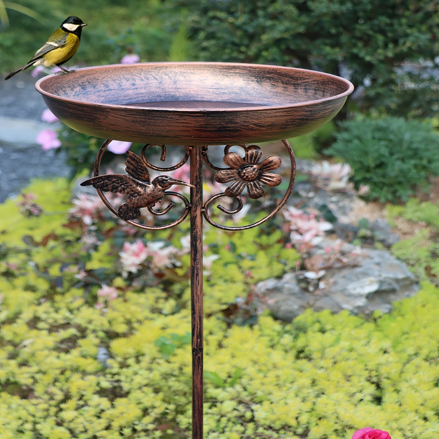 Handcrafted Copper Bird Bath