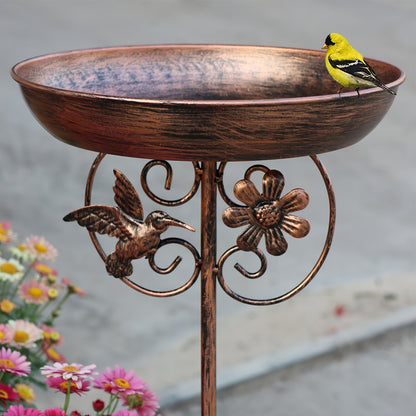 Handcrafted Copper Bird Bath