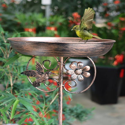 Handcrafted Copper Bird Bath