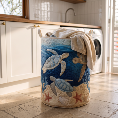 Narelle's Handquilted Basket – Sea Turtles