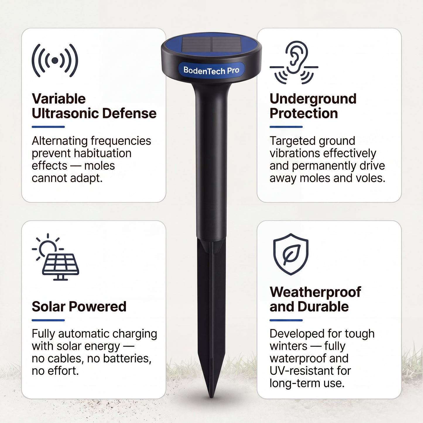 BodenTech Pro - The Solar-Powered Yard Protection
