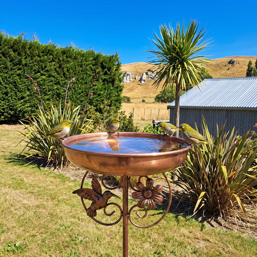 Lesley Tasker copper bird bath a1-garden