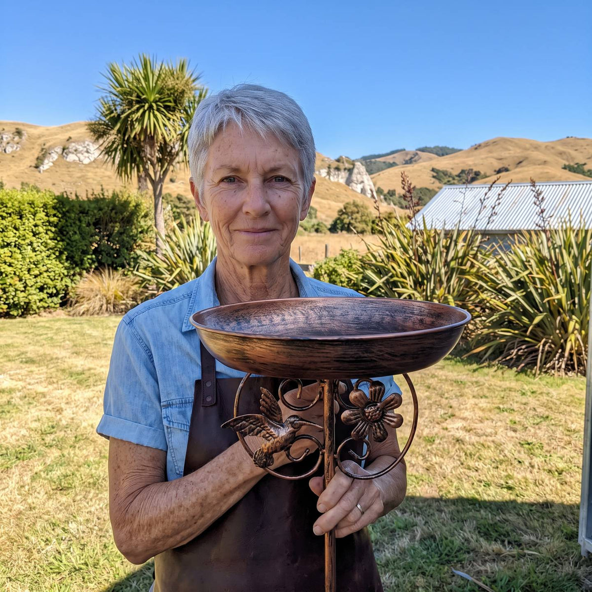 Lesley Tasker copper bird bath a4-presenting