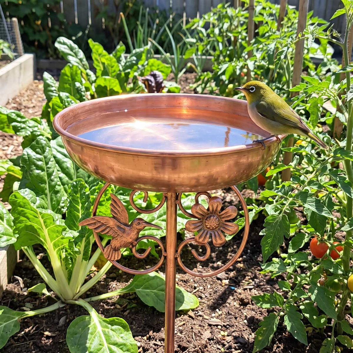 Lesley Tasker copper bird bath a6-stake