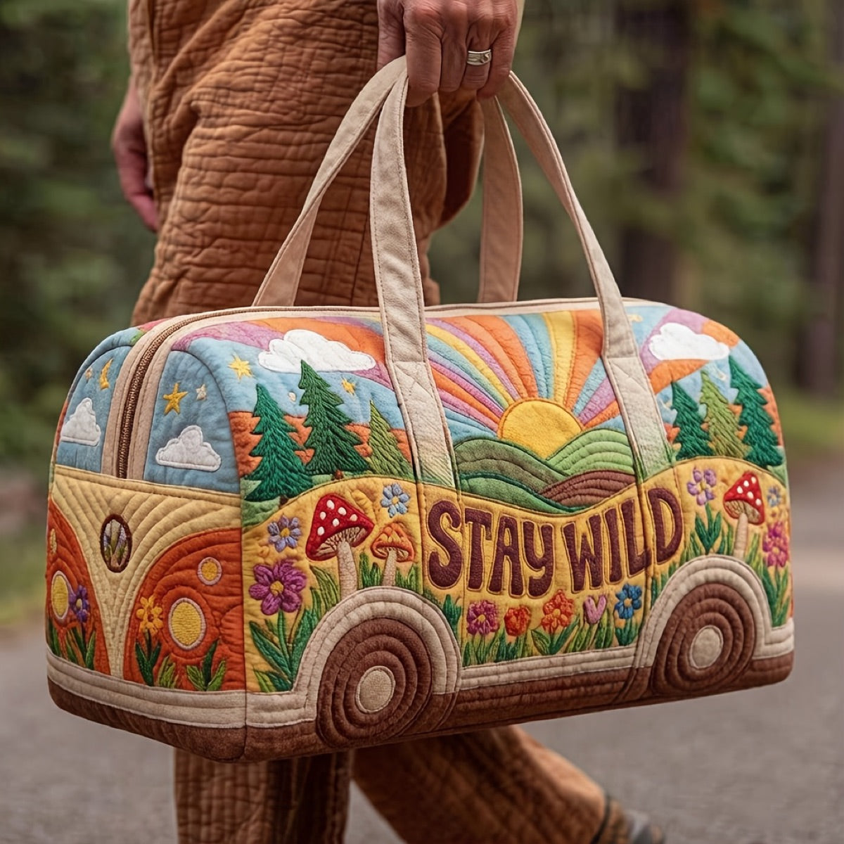 Colleen's hand-quilted camper van weekender - Stay Wild Forest