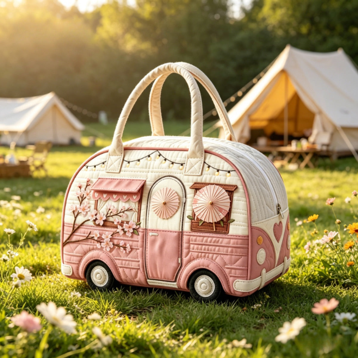 Colleen's hand-quilted camper van weekender - Cherry Blossom Glamping