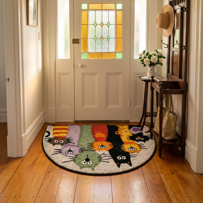 Seven Cats Classic half-moon rug at the front door