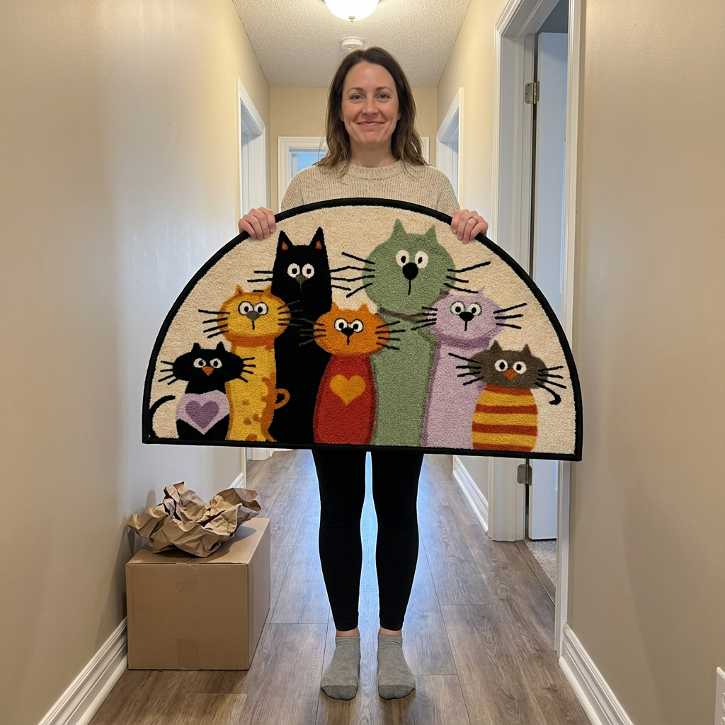 Customer photo of Effie's handmade Seven Cats rug