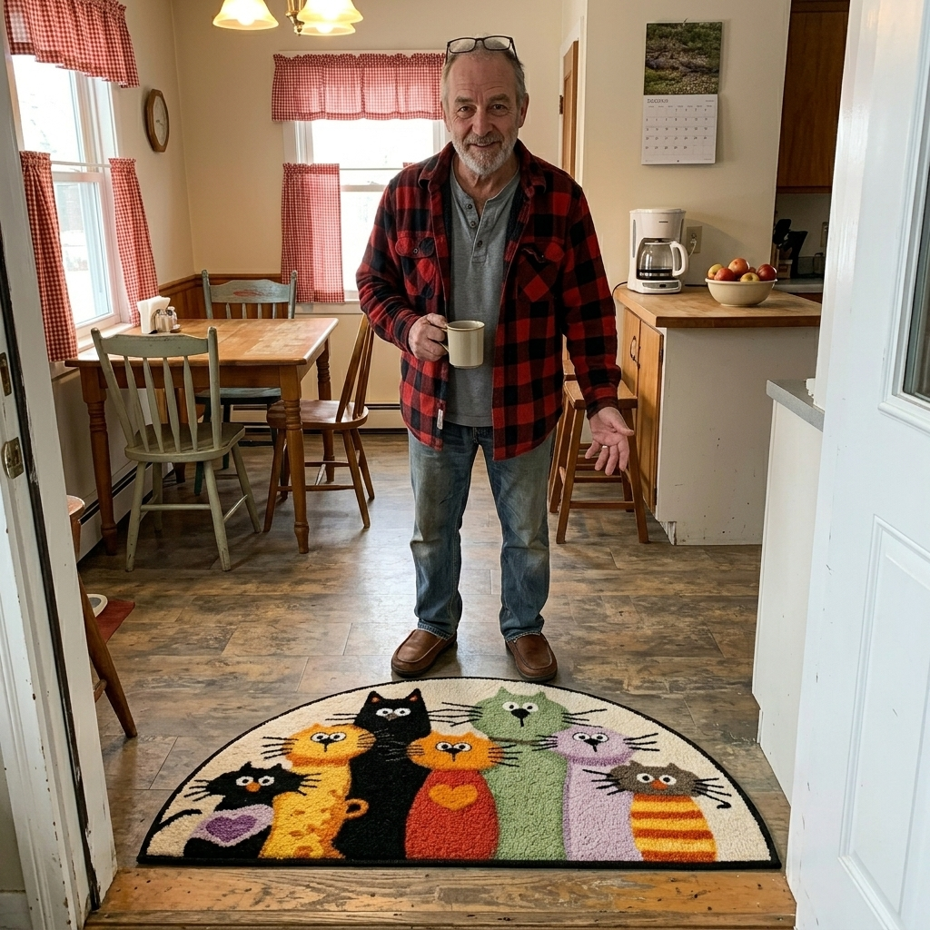 Customer photo of Effie's handmade Seven Cats rug
