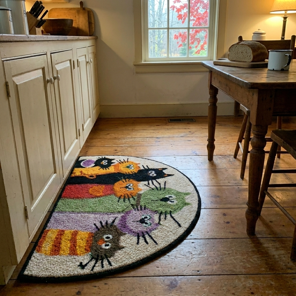 Customer photo of Effie's handmade Seven Cats rug