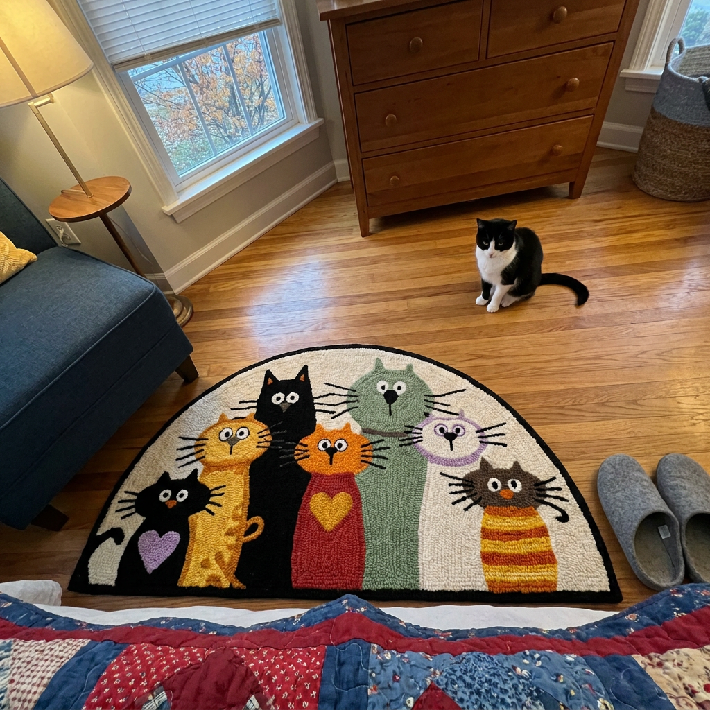 Customer photo of Effie's handmade Seven Cats rug