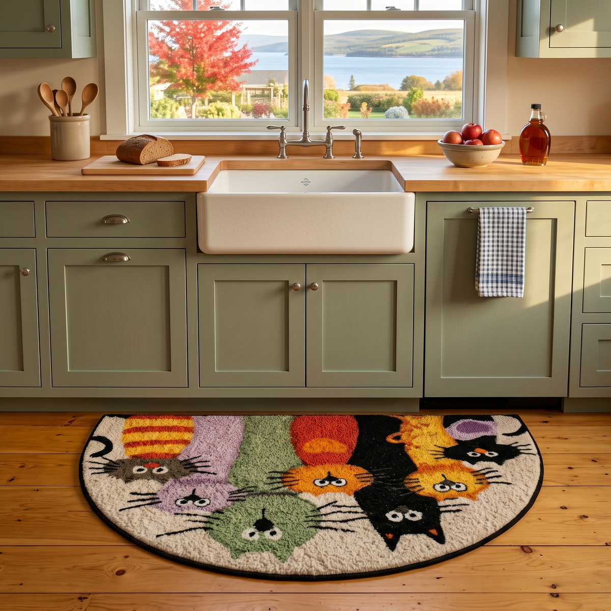 Seven Cats Classic rug in the kitchen