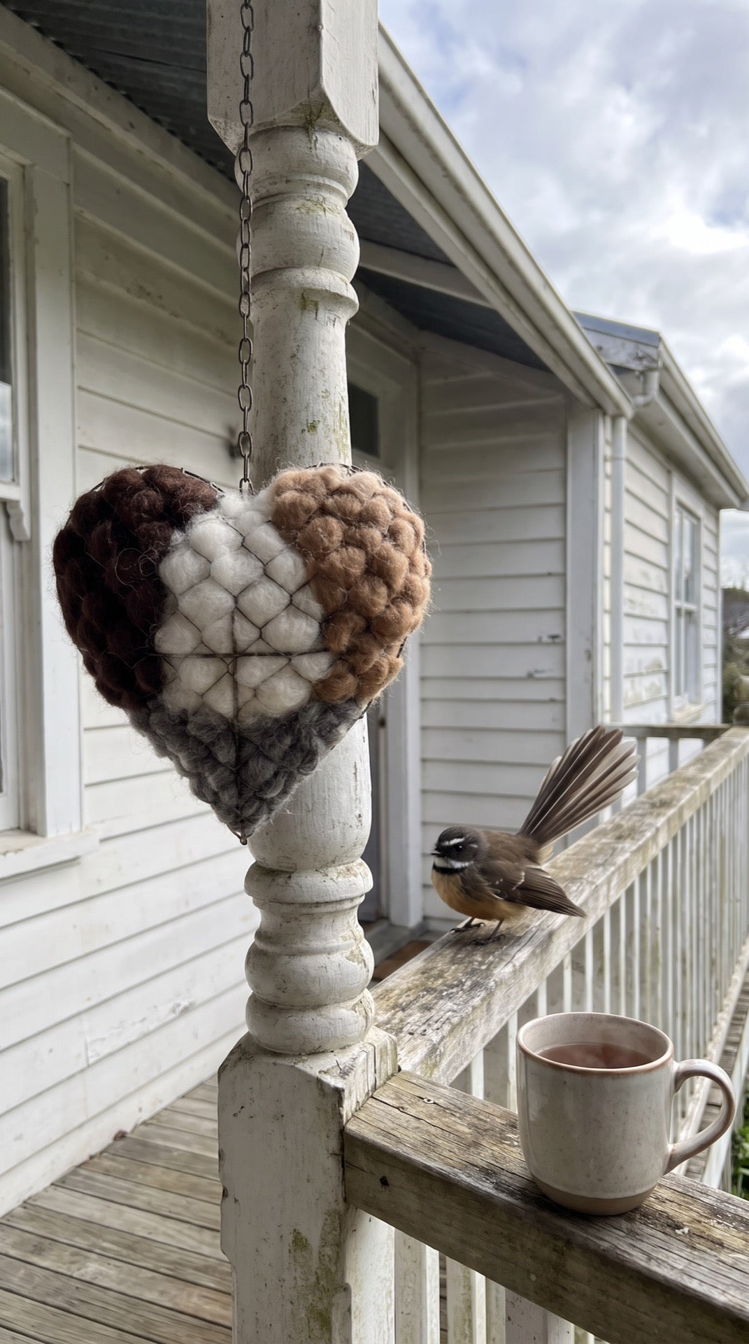 Heather Prebble alpaca nesting heart, New Zealand