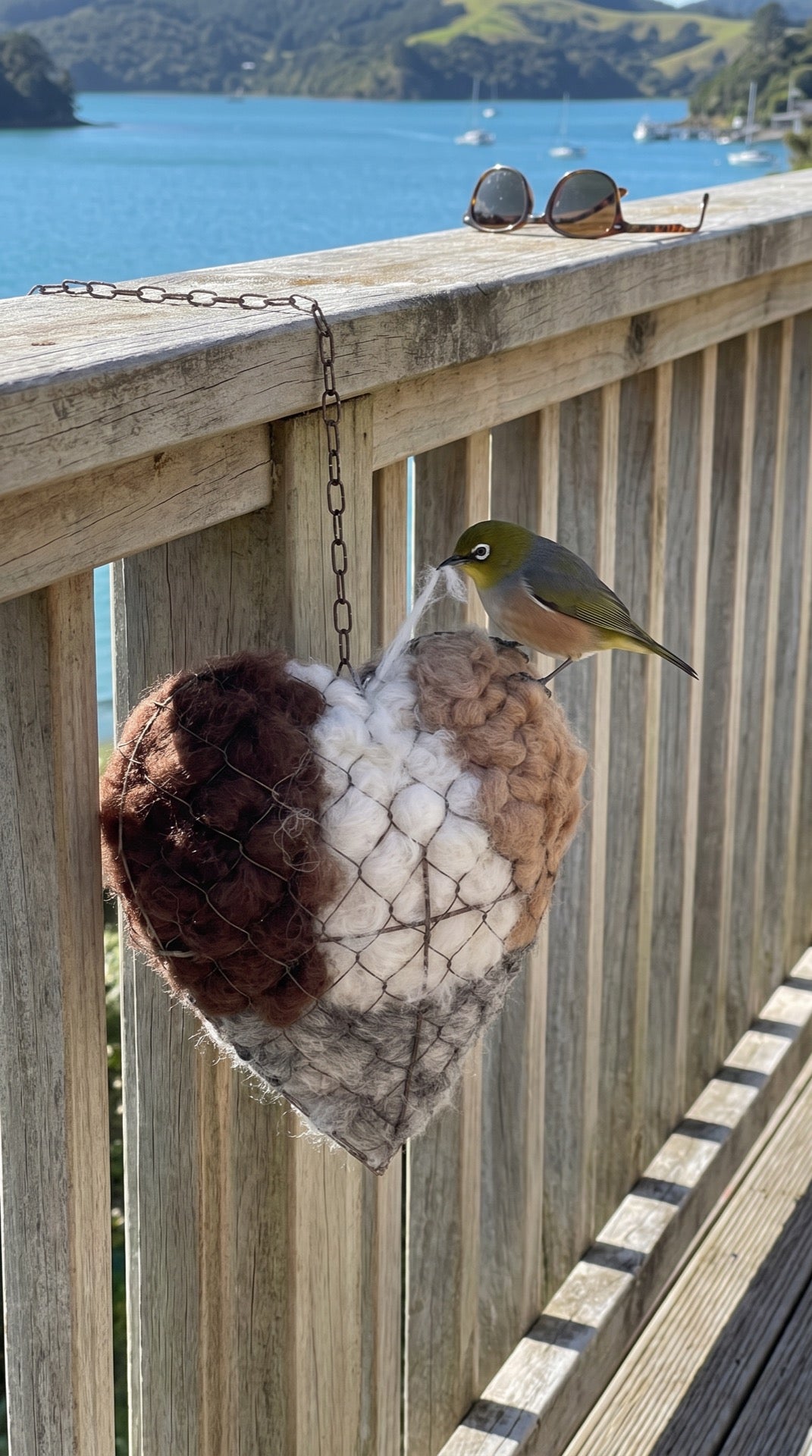 Heather Prebble alpaca nesting heart, New Zealand