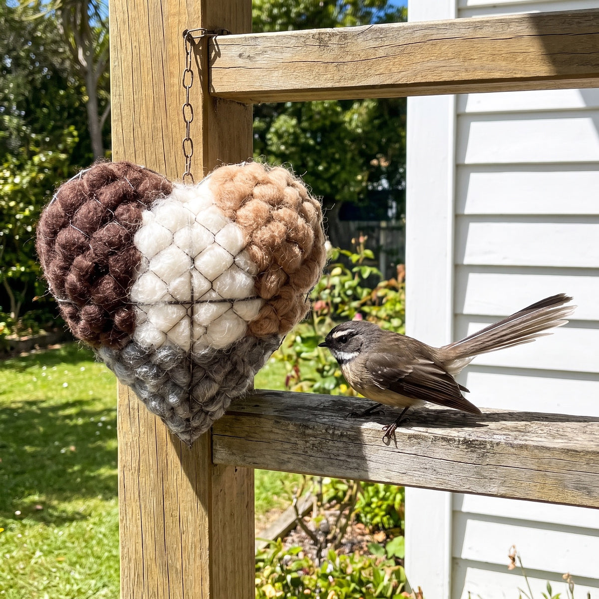 Heather Prebble alpaca nesting heart, New Zealand