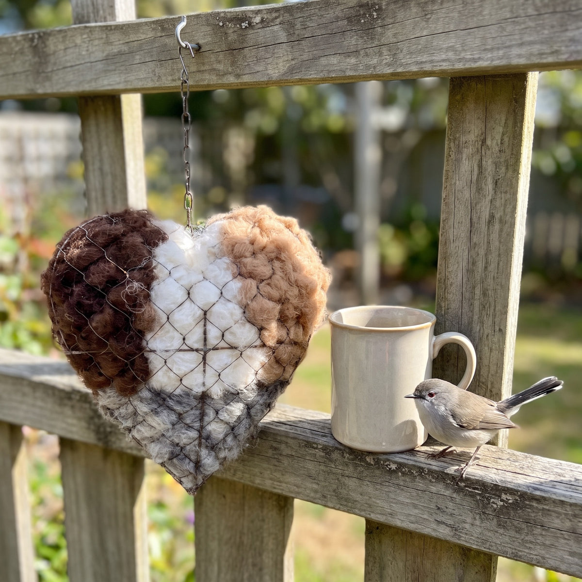 Heather Prebble alpaca nesting heart, New Zealand