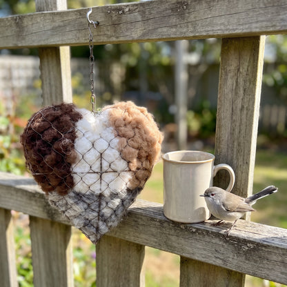 Heather Prebble alpaca nesting heart, New Zealand