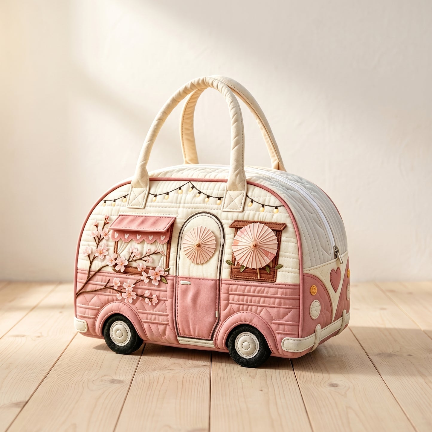 Hippie Bus Weekender — Cherry Blossom Glamping — hero three-quarter view