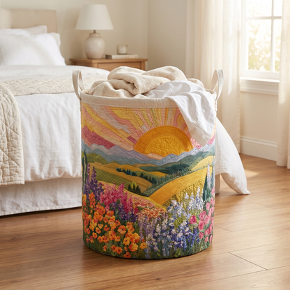 Martha's Handquilted Sheep Laundry Basket
