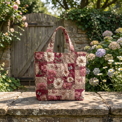 Bonnie's Handquilted Flower Tote Bags