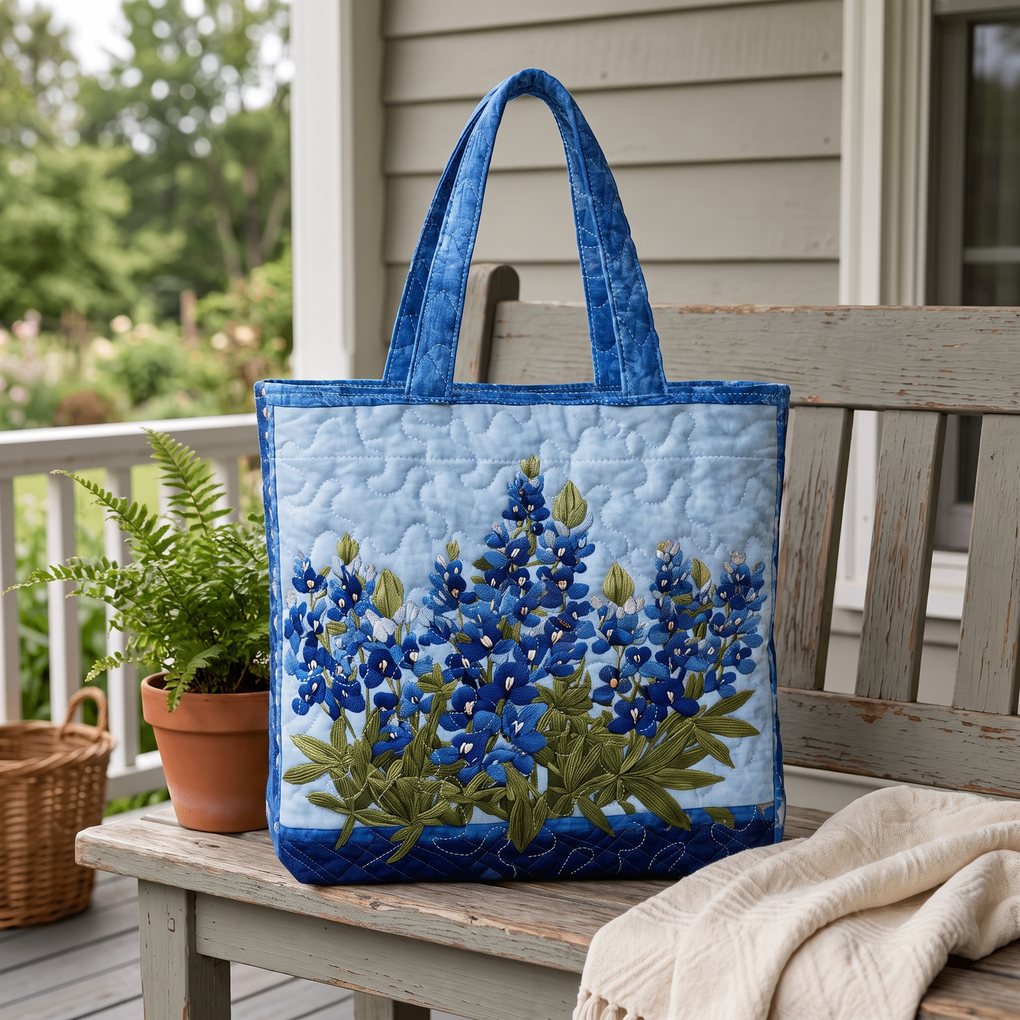 Bonnie's Handquilted Flower Tote Bags