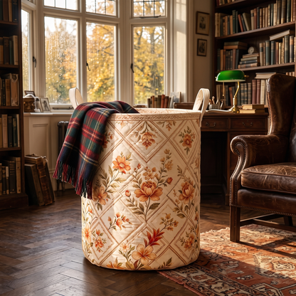 Maureen's hand-quilted Amber Bloom flower basket