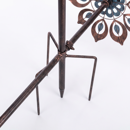 Lower stake and ground fork detail for garden placement
