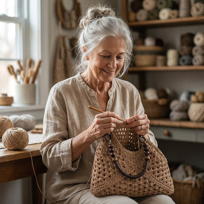 Martha's Handcrafted Bohemian Crochet Bag