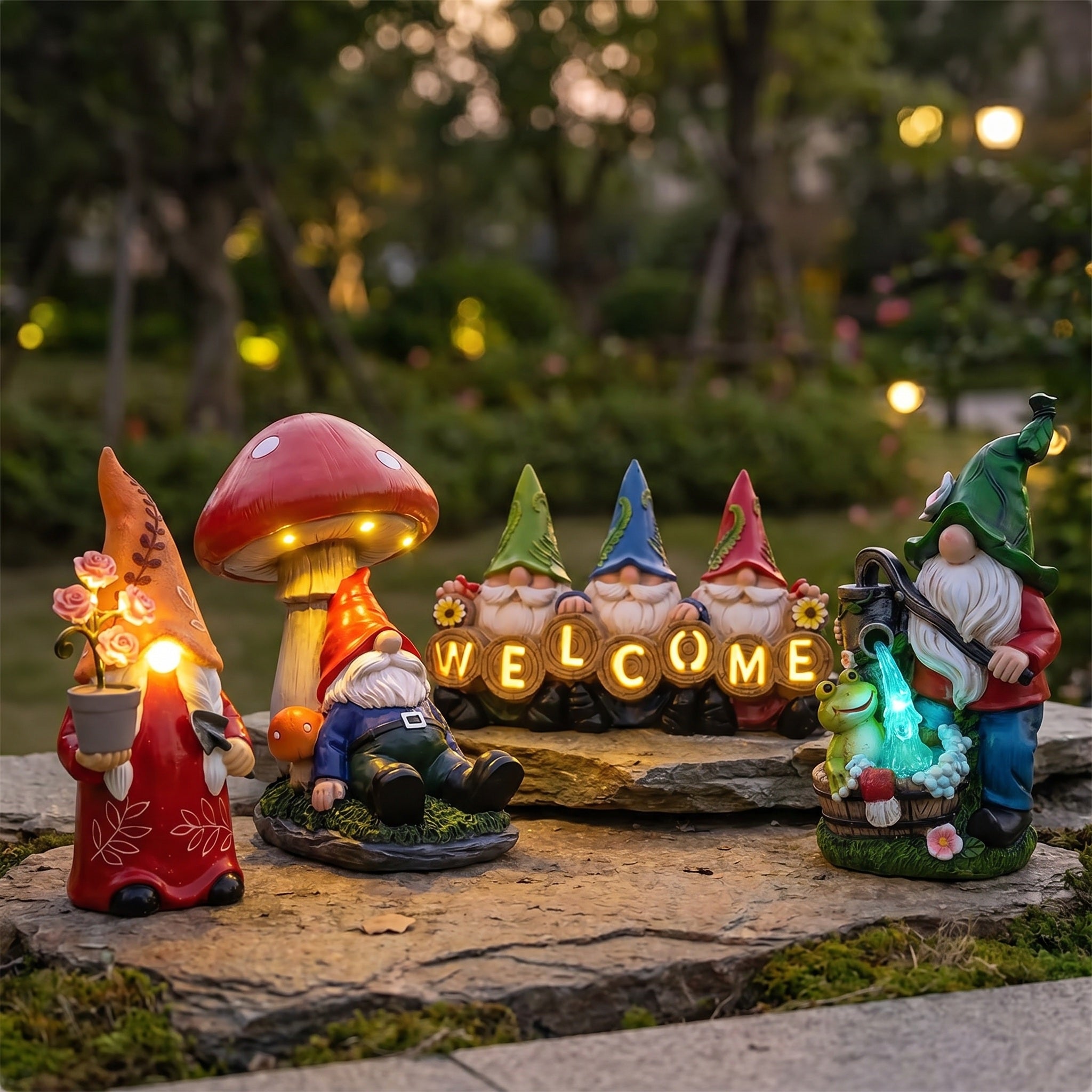 ガーデンピック Welcome Garden Gnome Eleanor's Handcrafted Garden Gnome – CRAFTFOLK