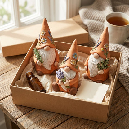 Eleanor's Handcrafted Slug-Guard Garden Gnome Trio