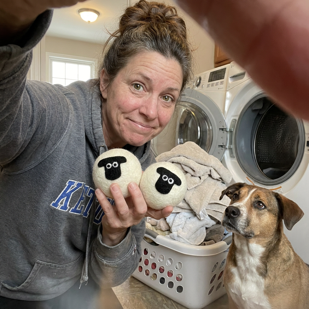Customer photo of sheep wool dryer balls