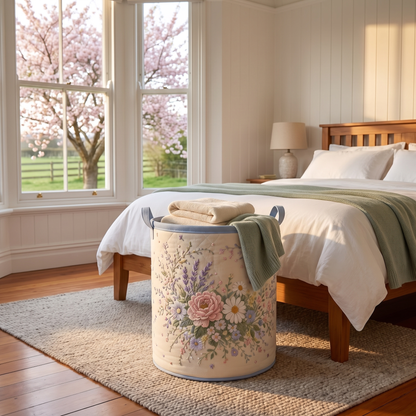 Ngaire's handmade quilted basket – Wildflowers