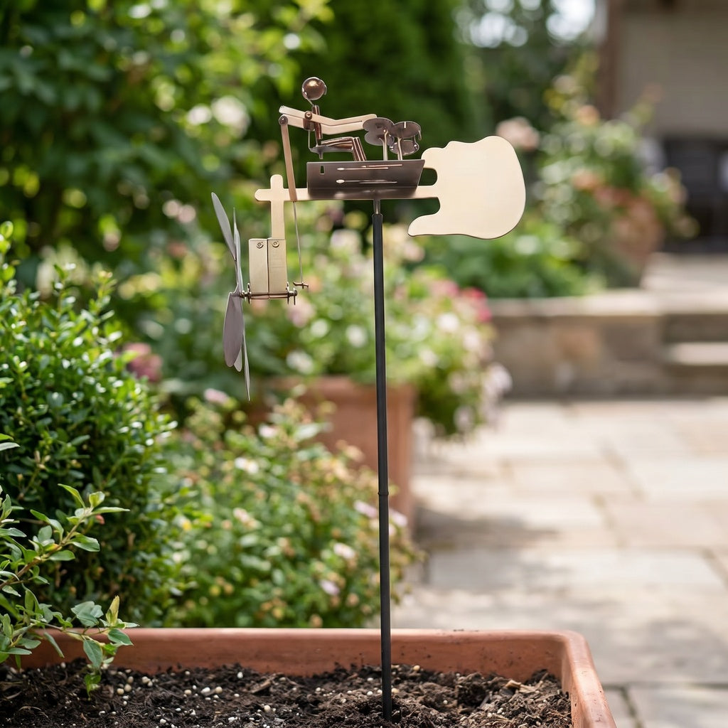 The Wind Drummer – Walt's Handcrafted Metal Whirligig - product image 3
